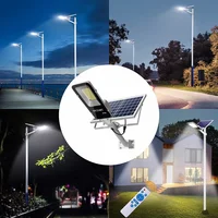 200W Powerful Solar Light Outdoor Solar Street Light 6000mah Waterproof Automatic Dusk to Dawn Street Light For Garage Garden 4