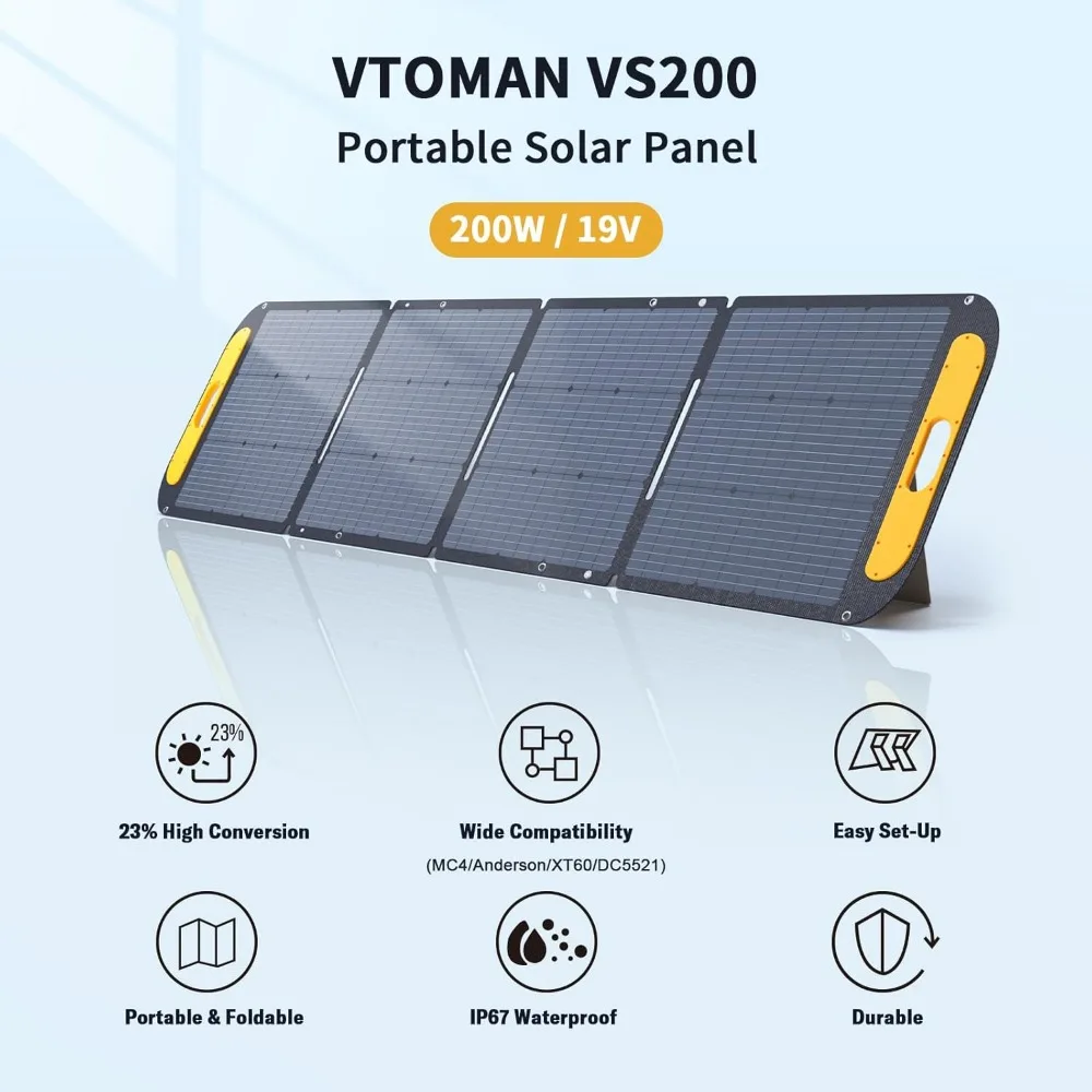 2376Wh Portable Power Station Bundle with Extra Battery & 200W Solar Panel Included, Up to 3000W Solar Generator 4