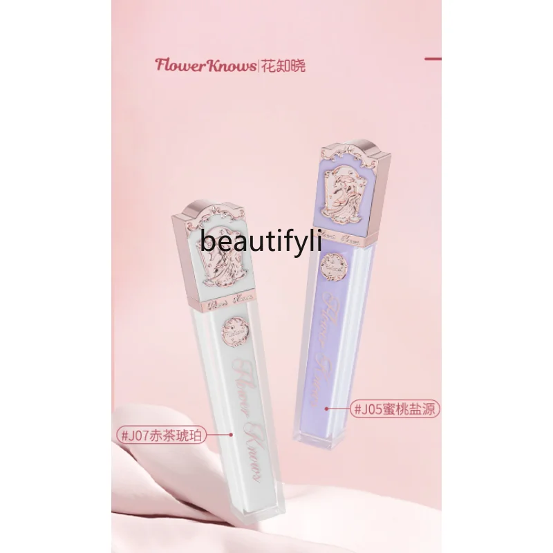 

Flower Know Unicorn Crystal Lip Lacquer Mirror Jelly Texture Nourishing Lipstick Milk Tea lip gloss tubes clear lip gloss