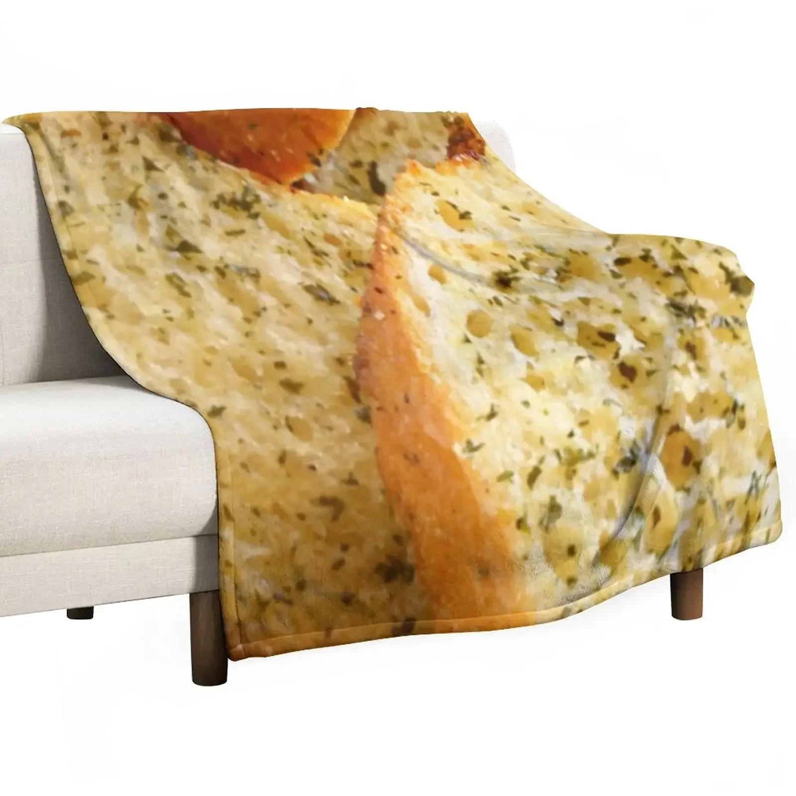 

Garlic bread Throw Blanket Flannel Fabric Cute Plaid Blankets