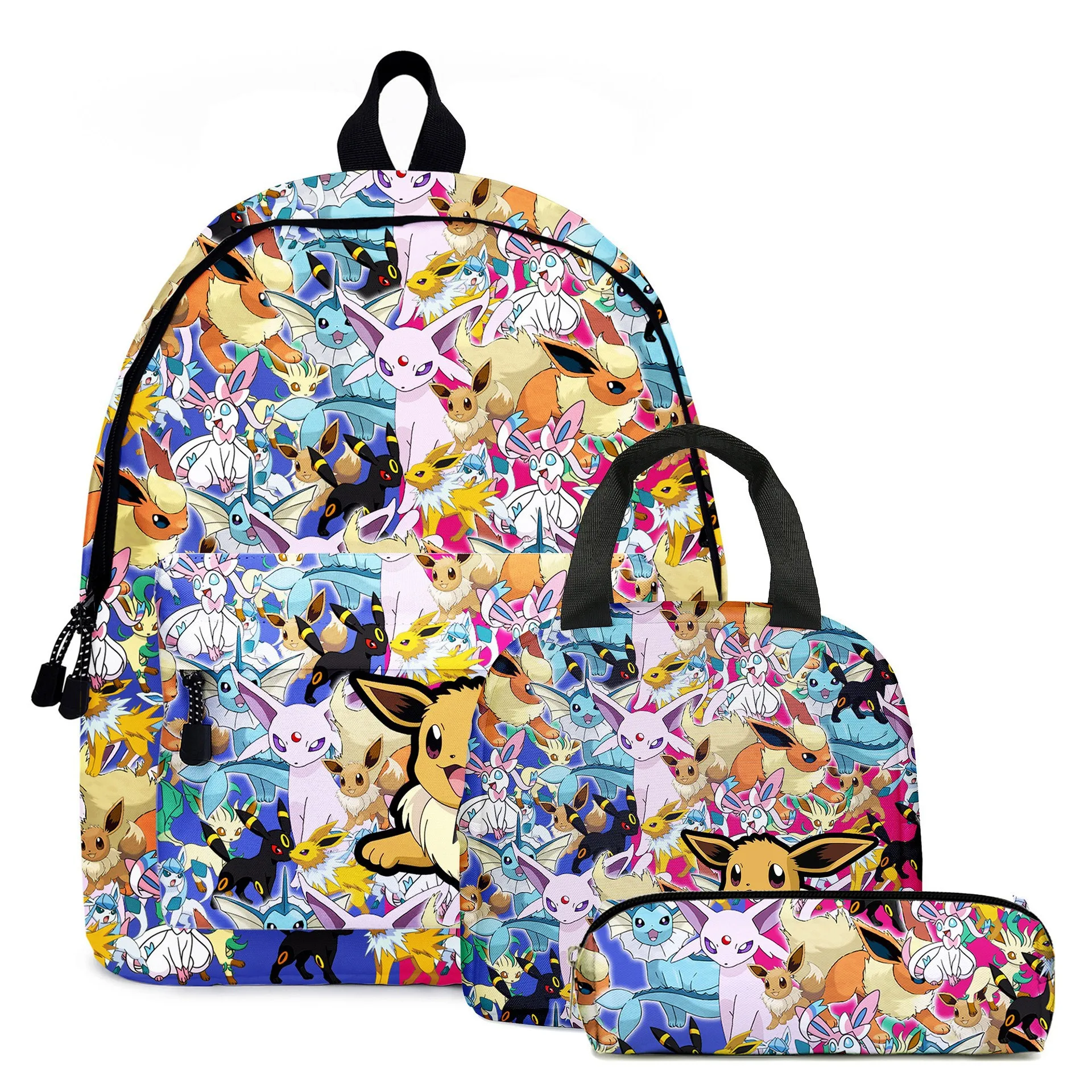 Sac à dos Pokémon cartable d'école pour enfant garçon fille avec trousse  sacoche