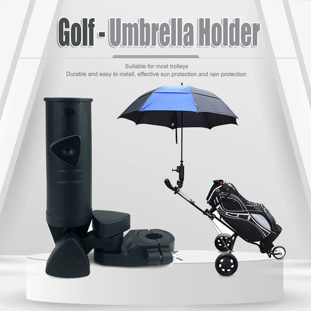 

Outdoor Durable Golf Umbrella Holder 180 Degree Adjustable Used for Bike Buggy Cart Baby Pram Wheelchair Golf Accessories