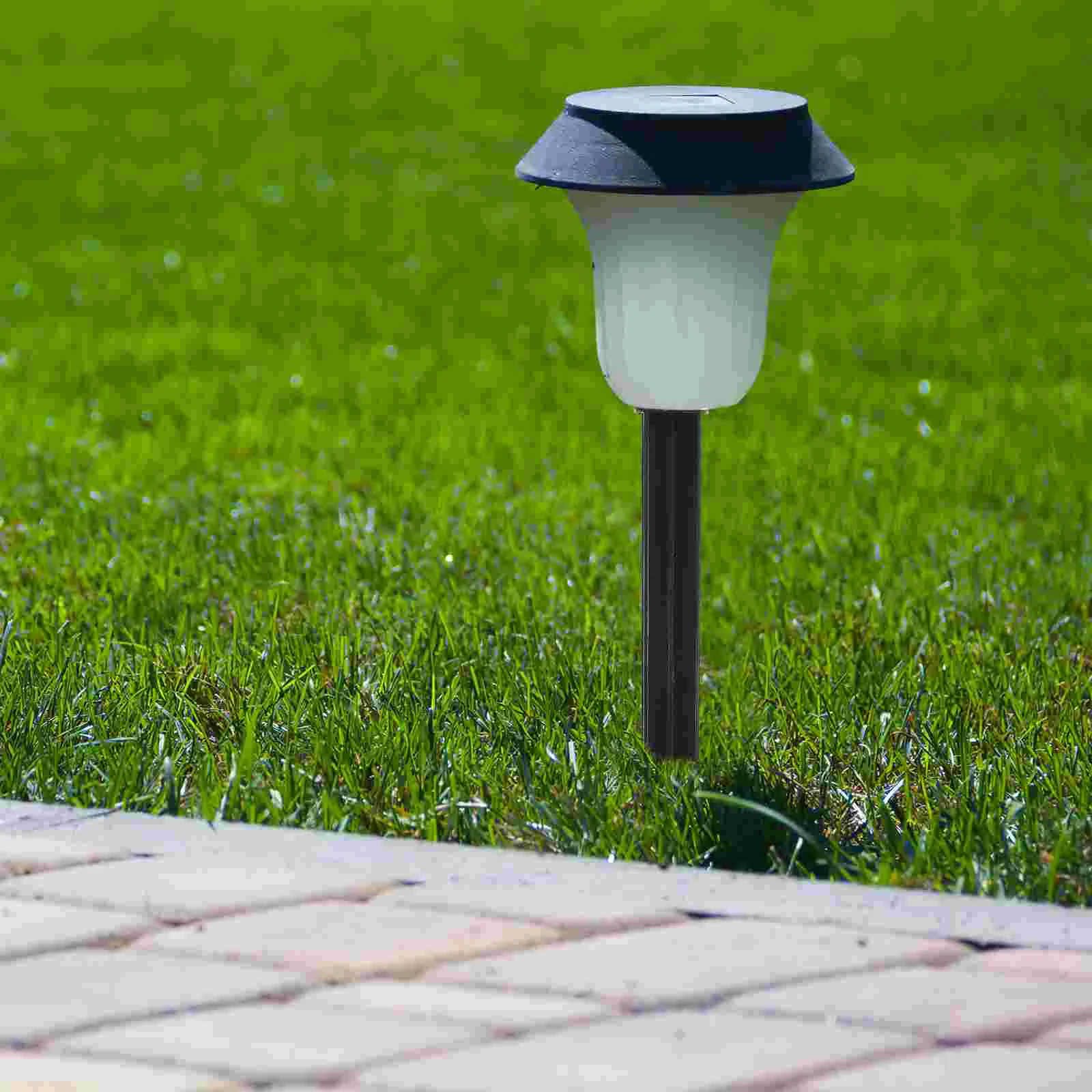 Ground Cone Stake Spike Garden Solar Lamp Stakes for Outdoor Lights Plastic Lawn Replacement House solar garden lamp