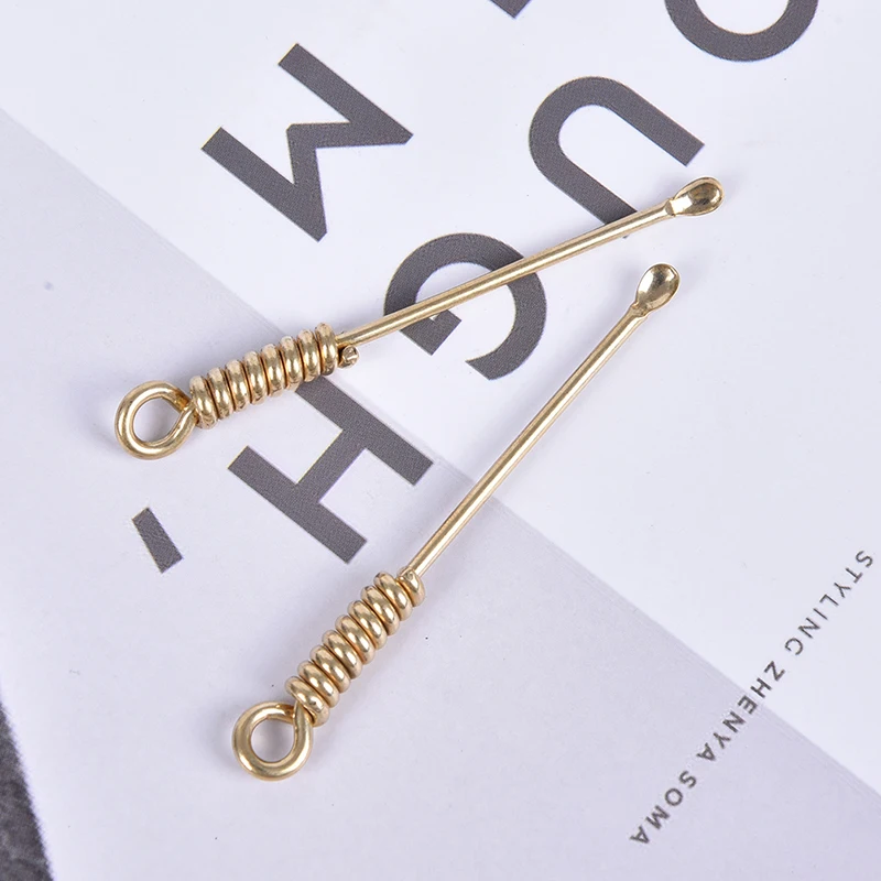 

Ear Pick Ear Wax Remover Vintage Brass Naked Women Keychains Creative Design