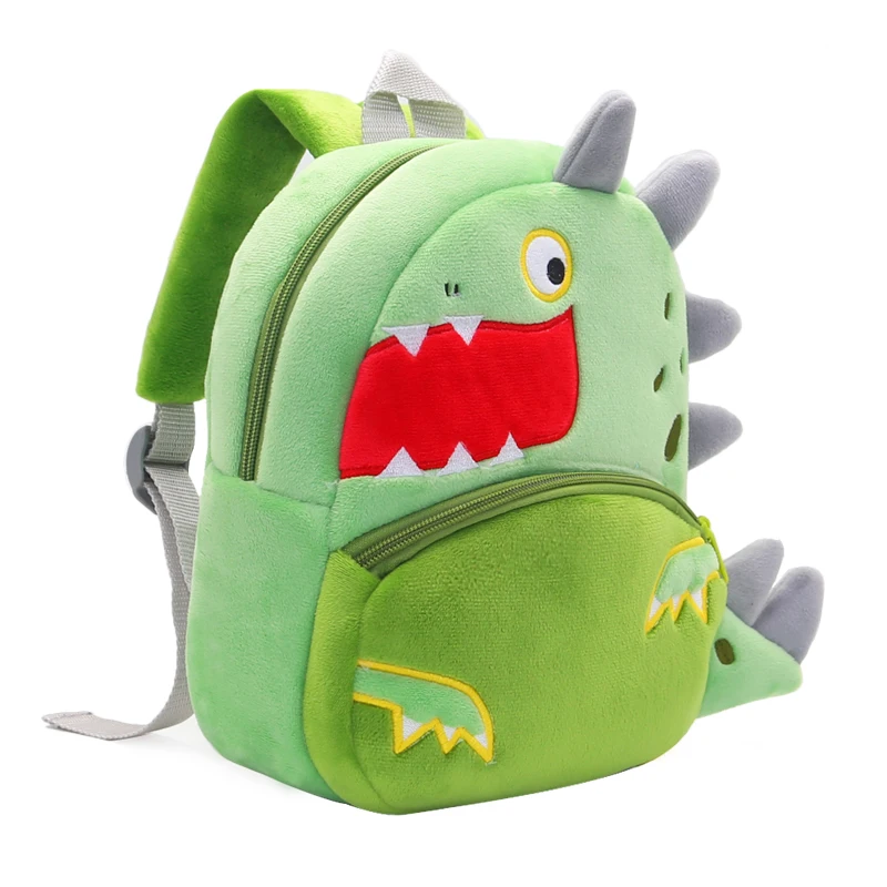 Boys Girls Backpack Cute Animal Big Mouth Dinosaur Children Plush Backpack Kindergarten School Bag 3