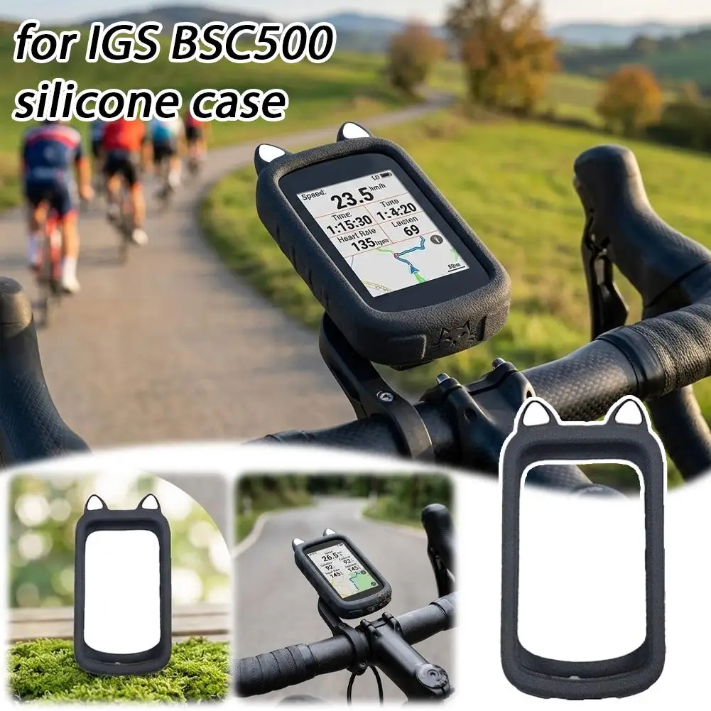 IGS BSC500 실리콘 케이스 블랙 고양이 귀 보호 커버 소프트 스크래치 방지 스크린 프로텍터 쉘 스킨 1PC