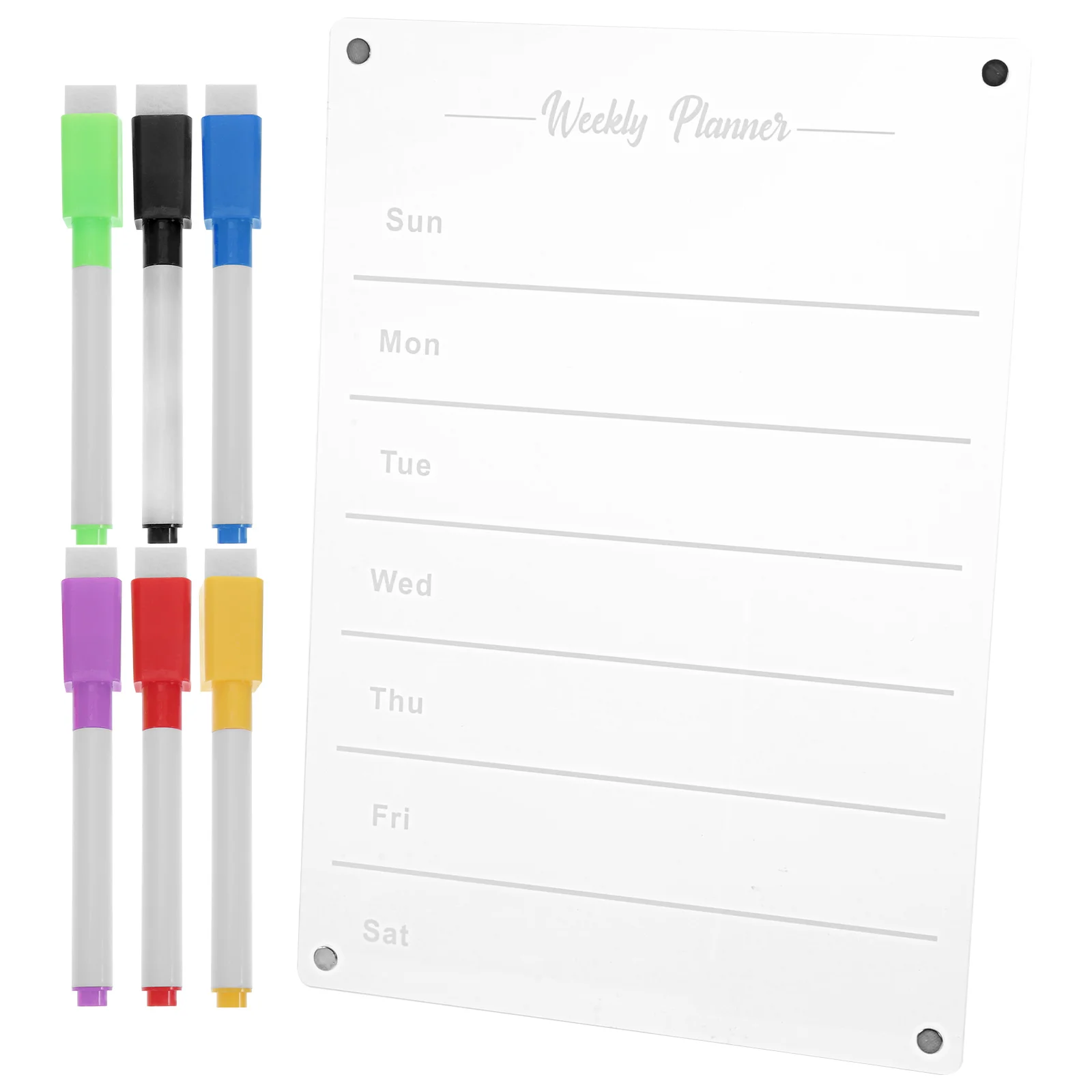 Board Dry Erase Fridge Whiteboard Calendar Refrigerator Planner Clear Acrylic Menu Weekly Meal Blackboard Week White Grocery weekly planner board whiteboard acrylic fridge magnetic refrigerator clear refrigerators schedule daily planning blackboard