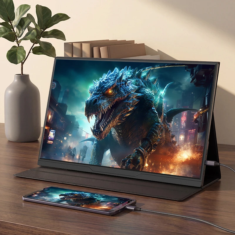 LANLIPU16인치 휴대용 모니터 IPS FHD 2.5K 100%sRGB 확장 디스플레이 HDMI 게임 화면 PC 노트북 전화 Xbox PS4/5 스위치용
