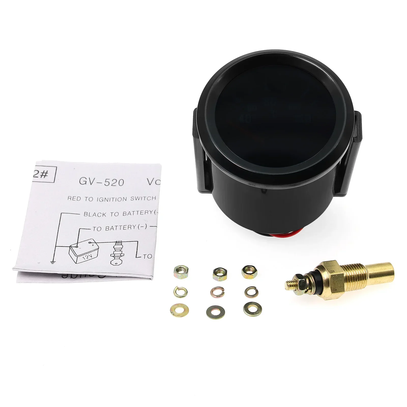Universal 0-8000 RPM Meter Car Water Temp Oil Pressure Gauge Boost Gauge Bar/Psi Vacuum Water Temp Meter Smoke Pointer Car