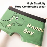4 Pièces/Ensemble Garçons Sous-vêtement en Coton Enfants Boxer Court Dinosaure Cartoon Enfant Slip Respirable Garçons Boxers Caleçons Courts Tronçons 3