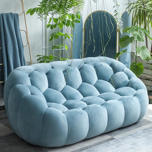 Source Brazilian style unique designs luxury 3 seater living room furniture  lazy couch velvet FRP floor Bomboca sofa on m.