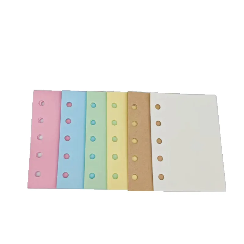 M5 5 Holes Colorful Loose Leaf Notebook Refill Spiral Binder Inner Page To Do Line Dot Grid 50Sheets