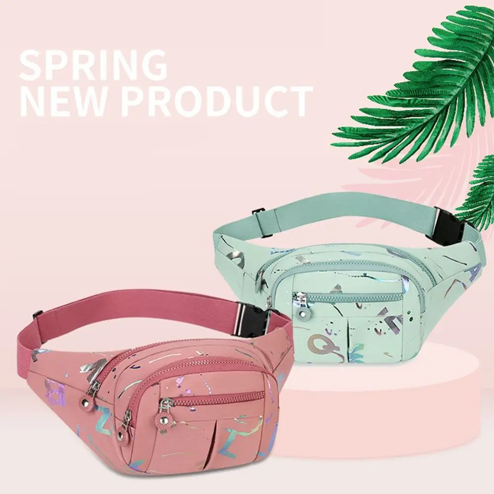 

Multifuntional Waist Bags Fanny Pack Lightweight Chest Shoulder Bag Water Proof Hot Stamping Letters