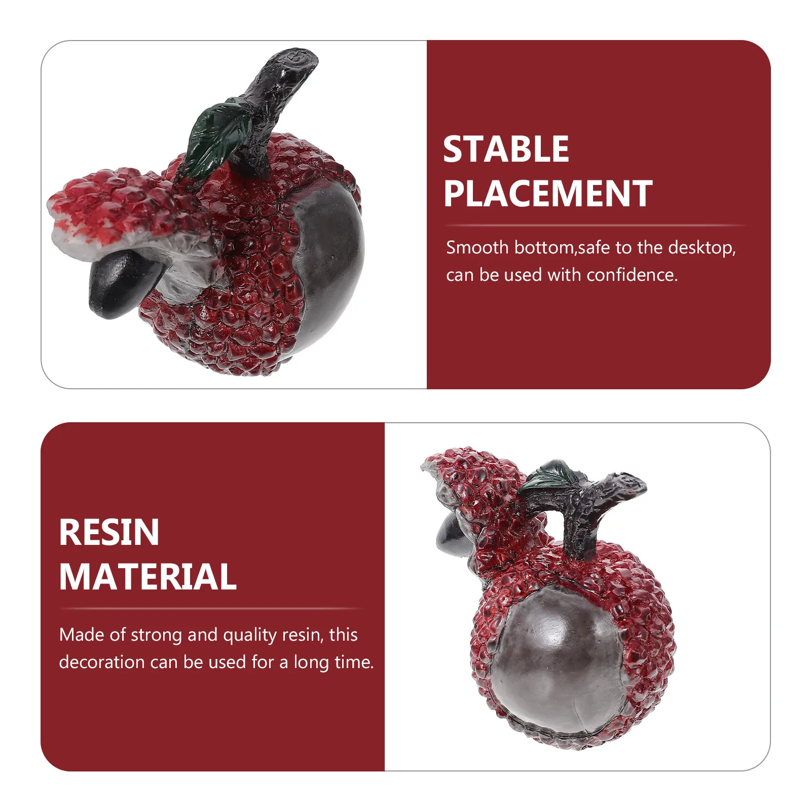 2개의 행운의 책상 장식품, 색깔이 변하는 차 모양 데스크탑 장식, 창의적인 과일 장식품, 당신의 작은 집을 위한 피규어