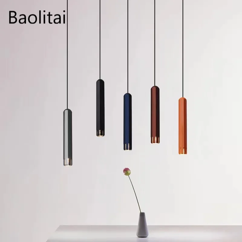 

New Style Led Pendent Lamp Modern 12W 85-265V Aluminum Acrylic Bedside Bedroom Dining Living Room Bar Cylinder Decorative Light