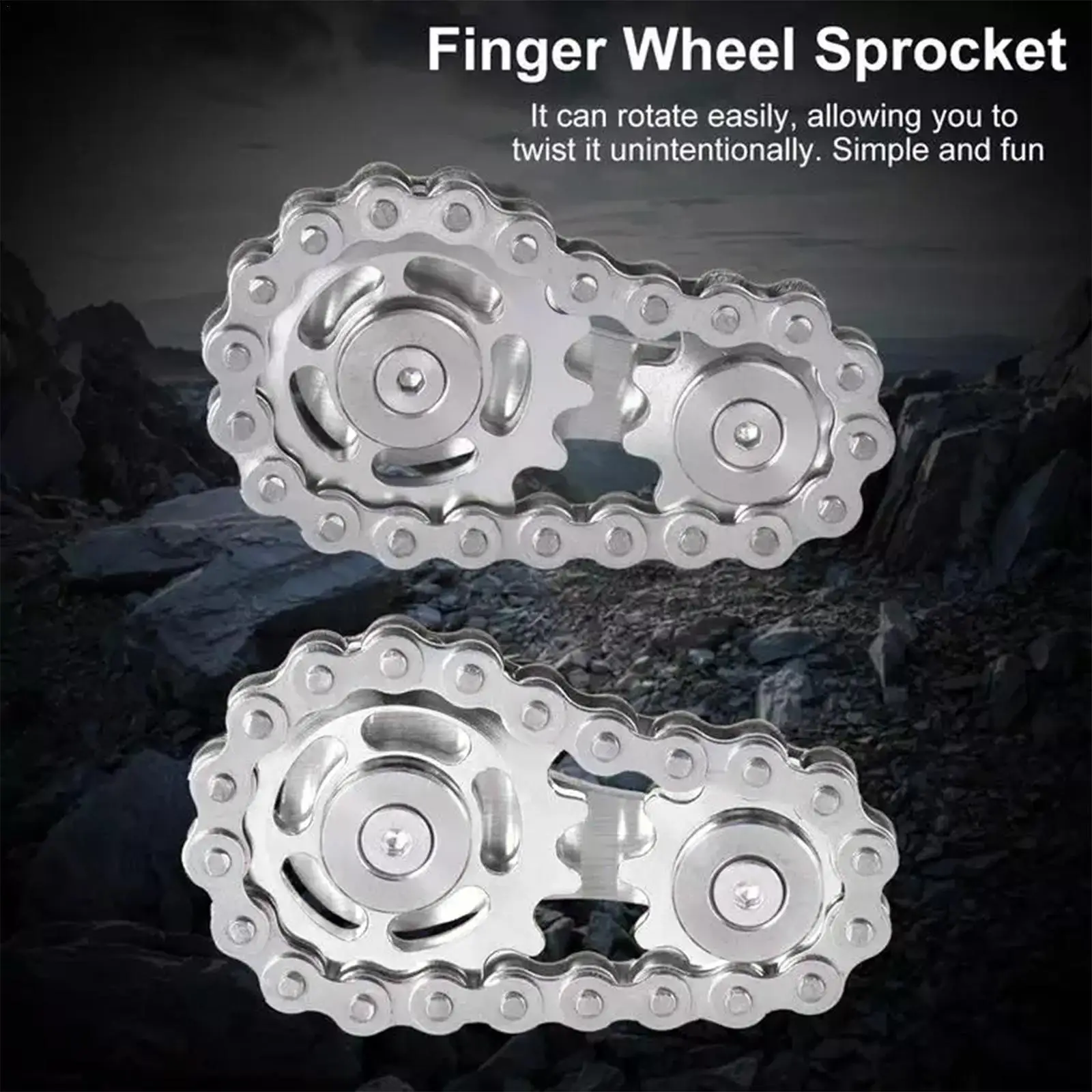 

Stainless Steel Sprocket Fidgets Chain Fidget Gears Linkage Bike Chain Novelty Fidget Block Kinetic Desk Toy For Adult Kids ADHD
