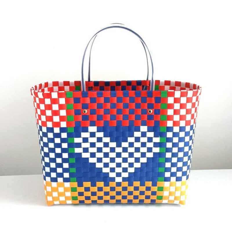 Market Bag, recycled plastic woven bag.