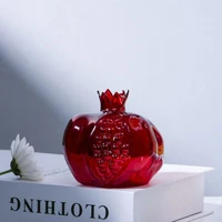 Red Pomegranate Shape Flower Vase Transparent Glass Vase For Flowers Hydroponic Cachepot Creative Home Decoration 2Sizes - Image 2