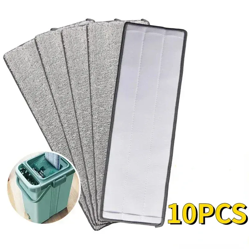 Replace Mop Head Microfiber Replacement Head Floor Cleaning Cloth Pads Flat Squeeze Hand Free Wringing Tools for Home, Kitchen