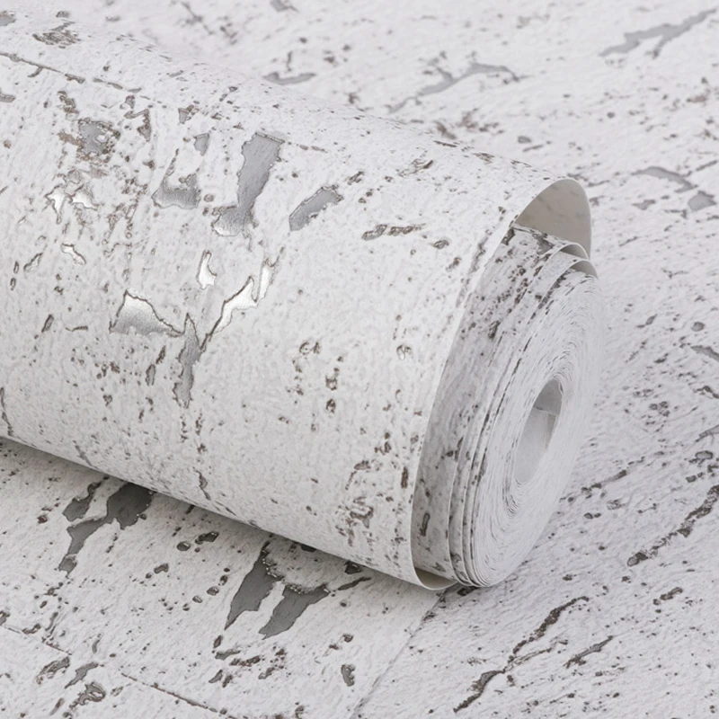 Vintage d Bronzing Pvc Wall Papers Home Decor Concreto Cimento Wallpaper Sala de Estar Loja de Roupas Industrial Branco