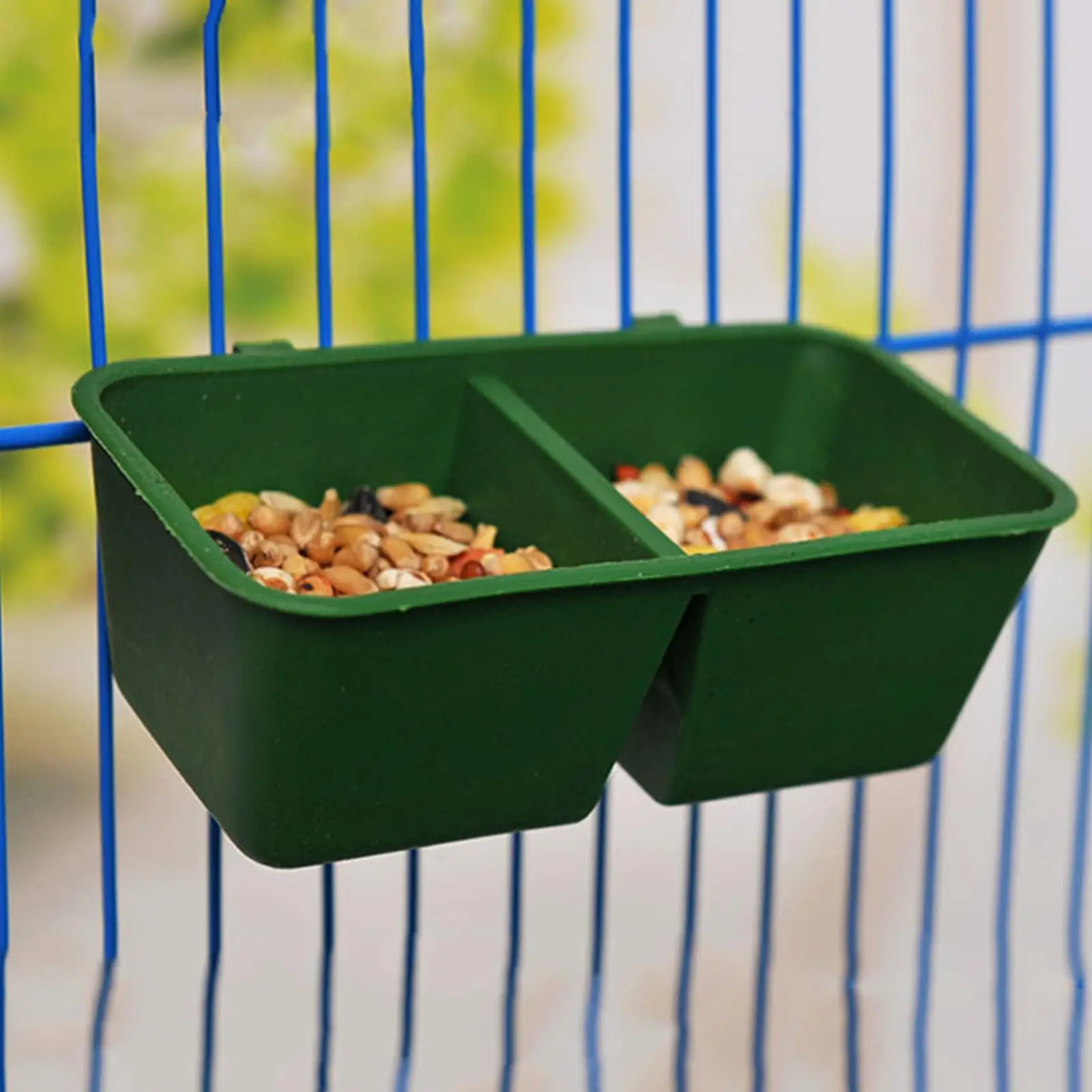 Ciotola 2 in 1 NoSpill per Uccelli, Contenitore per Cibo e Acqua per Gabbie di Pappagalli, Piatto per l'Alimentazione di Piccoli Uccelli per Pappagallini Piccioni Voliere Casa