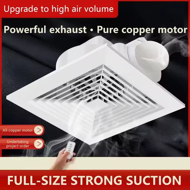 พัดลมดูดอากาศในห้องน้ำแบบติดเพดาน พัดลมระบายอากาศแบบฝังในฝ้าเพดานยิปซัม สำหรับห้องครัว ห้องน้ำ ช่องระบายอากาศ 1