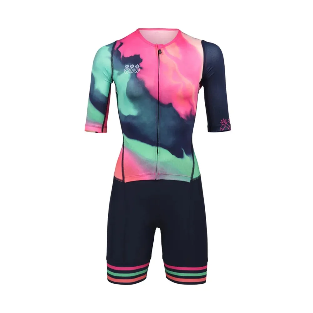 2023 Summer Womens Triathlon Race Suit Performance Tuta Manica Corta Nuoto/Corsa/Abbigliamento Da Ciclismo Tuta Ad Asciugatura Rapida