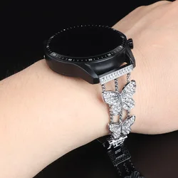 Rose Gold Stainless Steel Smartwatch Bracelet Strap, 20mm 22mm - 22mm Band (Silver)