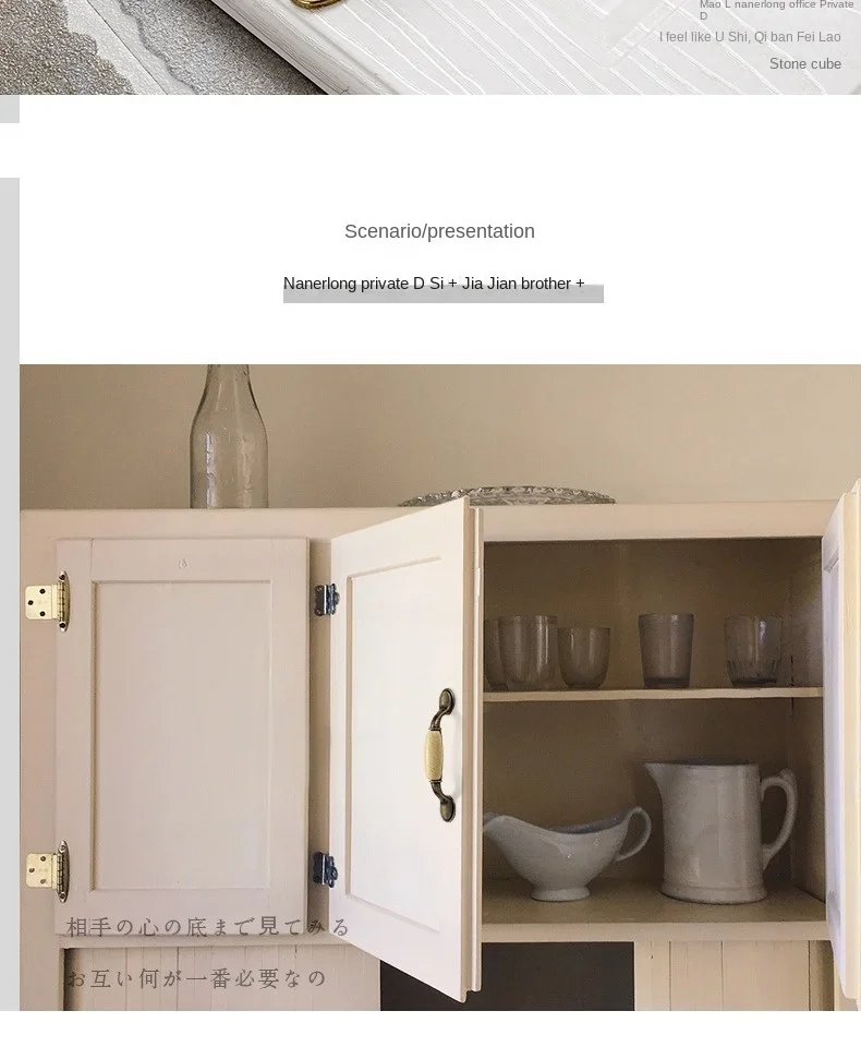 Description Picture 5 of itemCeramic Cabinet Handles Furniture Cupboard Wardrobe Dresser Pulls Hardware Zinc Alloy Kitchen Door Drawer Knobs