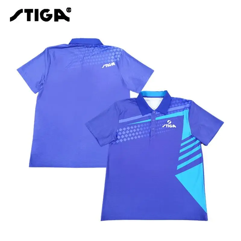 STIGA T-shirt Table Tennis Clothing Short Sleeved sport t shirt,badminton table tennis clothes set