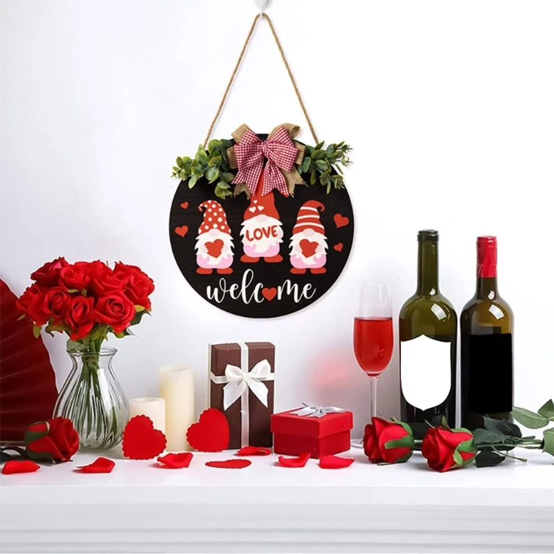 

Набор из 3 безликих кукол, подвесной орнамент, дверной знак «Рудольф», элегантные настенные украшения, легкий знак, ювелирные