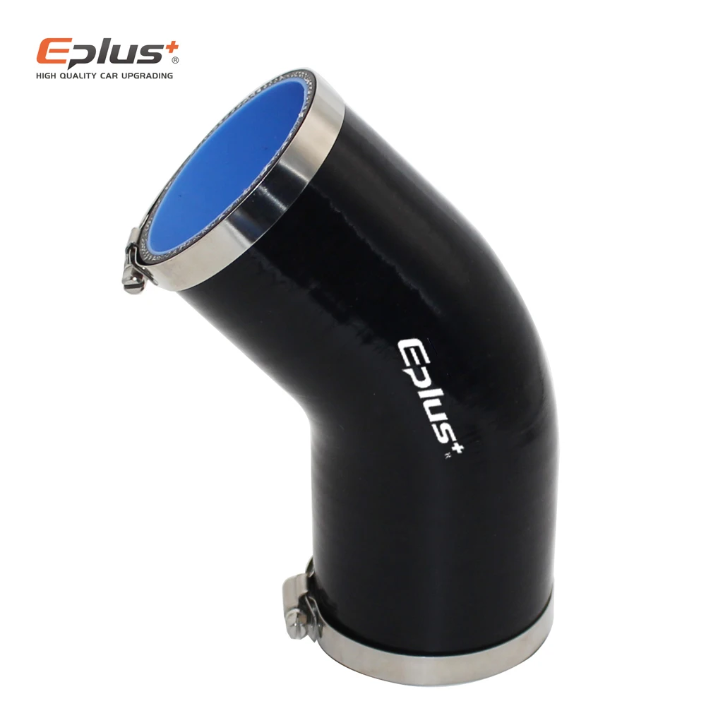 EPLUS Universal Silicone Tubing Hose 45 Degrees Connector Car Intercooler Turbo Intake Pipe Silica Gel Coupler Multi Size