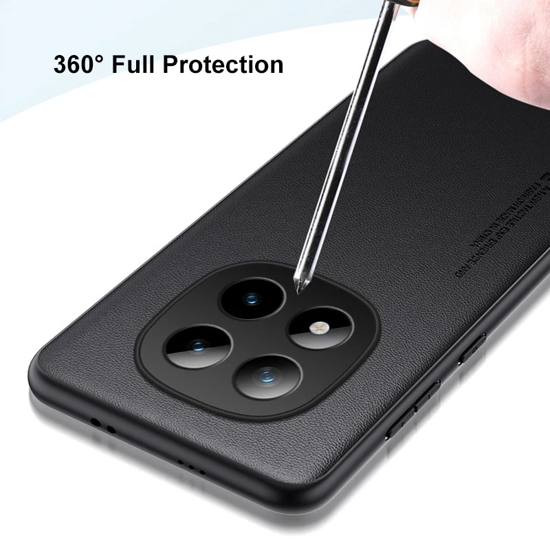 Luxury PU Leather & Silicone Protective Phone Case in Elegant Design