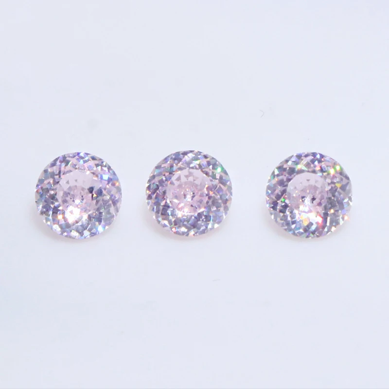 

10 шт., 5 А, блестящее РОЗОВОЕ КРУГЛОЕ Птичье гнездо, кубический цирконий 6x6 мм для кольца, ожерелья, подвески, поделки своими руками