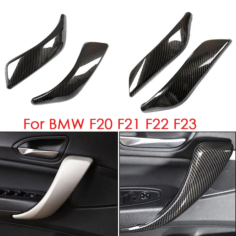 Carbon Fiber Kleur Deurklink Frame Decoratie Cover Trim Voor Bmw 1 2