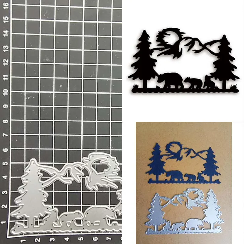 

Bear Metal Cutting Dies Stencil Scrapbook Diy Album Stamp Paper Card Embossing Decor Craft Knife Mould