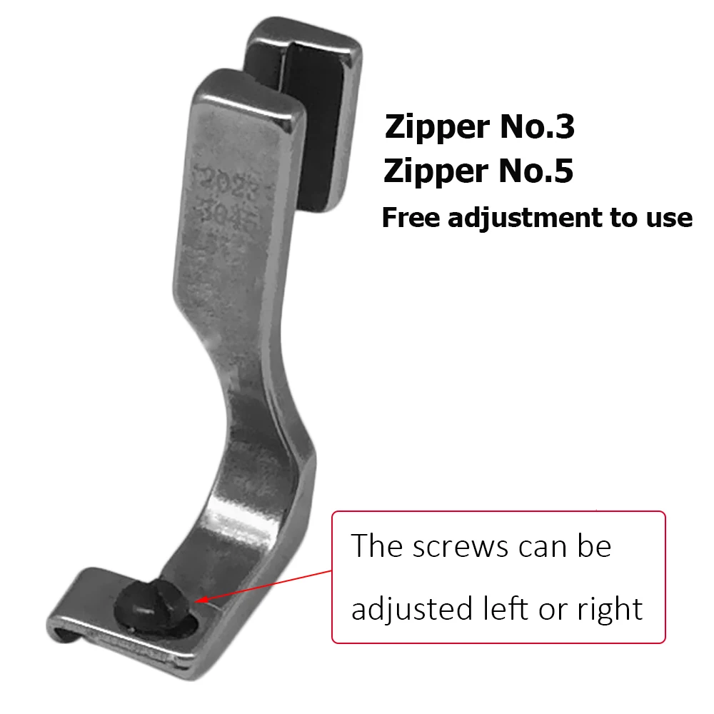 Adjustable Invisible Zipper Guide Presser Foot for Industrial Sewing Machines