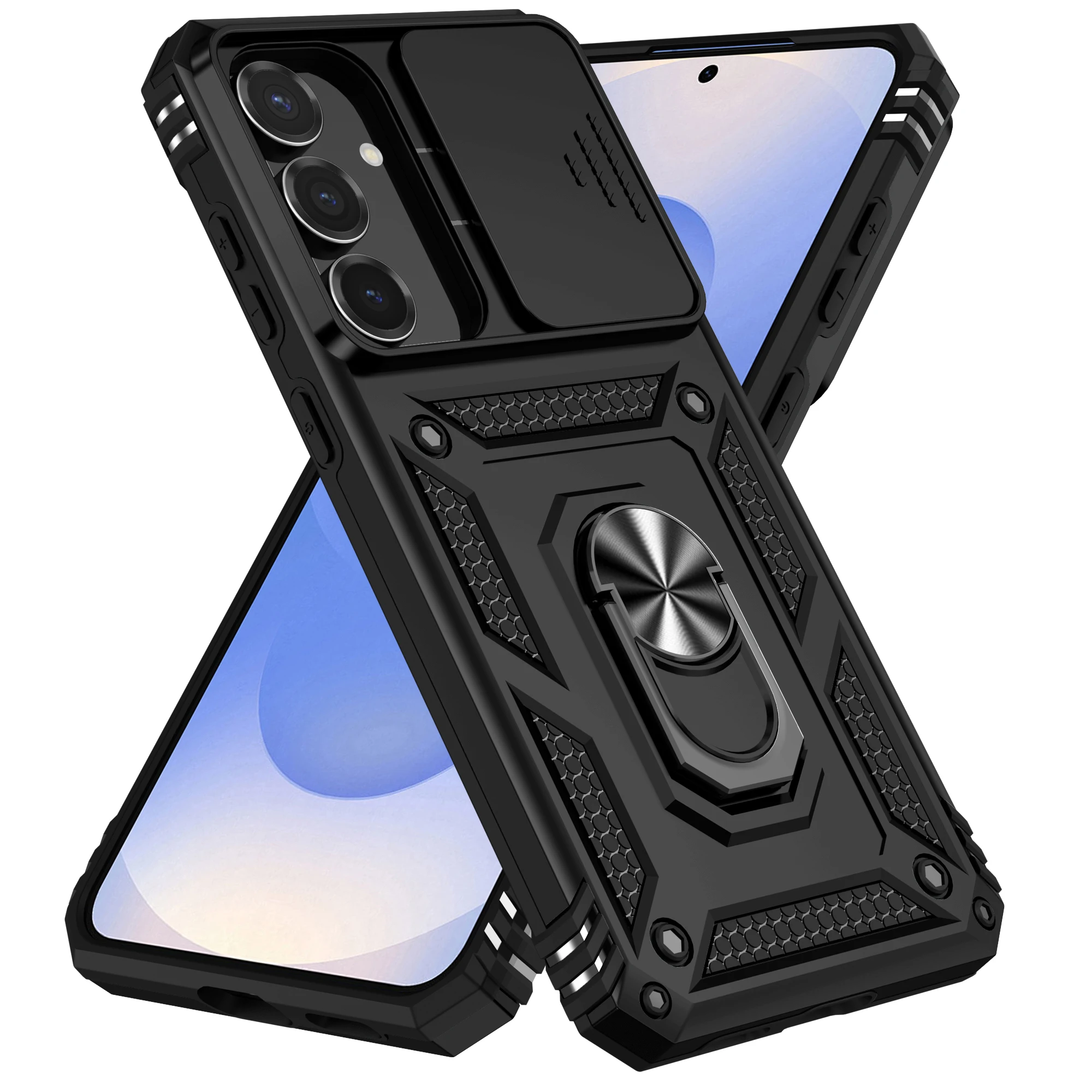 Armor Case For Samsung Galaxy S25 FE S25Edge A17 A07 A56 A26 A36 A16 A06 S25FE Coque Ring Holder Shockproof Lens Protect Cover 6