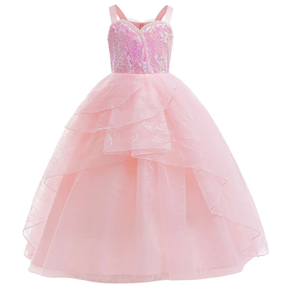 Glinda-Kostüm Für Mädchen – 7-teiliges Gutes Hexen Outfit Mit Zauberstab & Krone Für Halloween & Cosplay