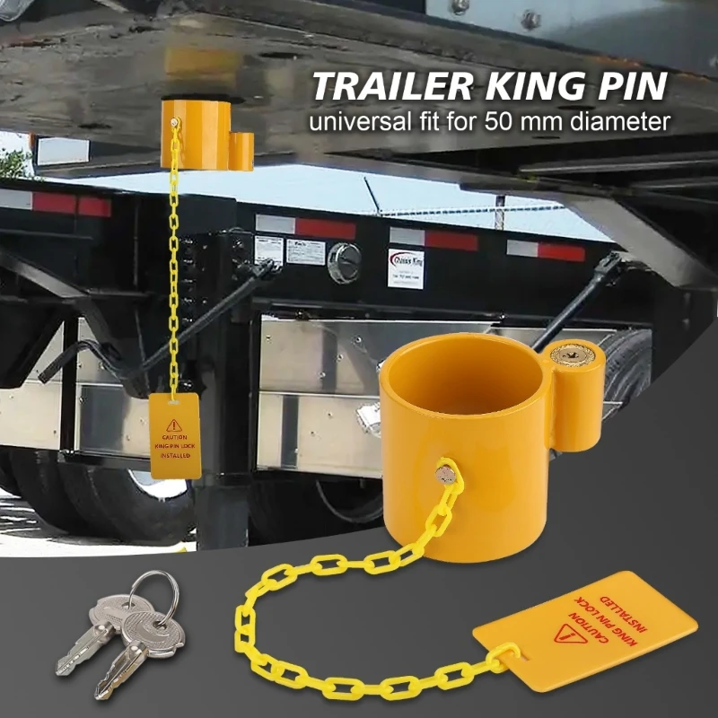 

Замок King Pins на пятом колесе из нержавеющей стали, антикоррозийный замок для тяжелых условий эксплуатации прицепов, замок с
