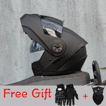 ORZ-161 Casco moto modulare Filp up Casco integrale da corsa Doppia visiera Approvato DOT motosiklet kaskı