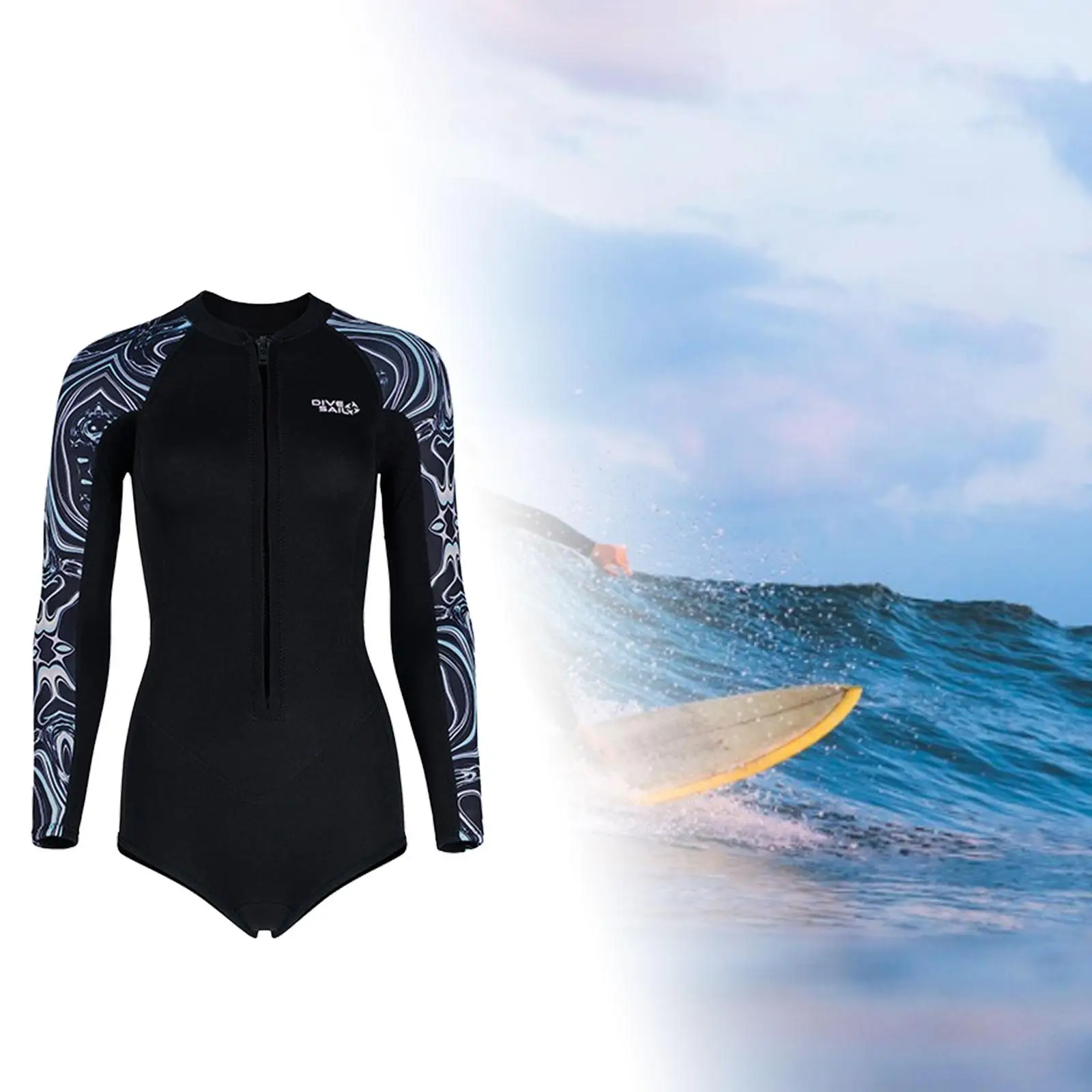 Women Shorty Wetsuit Keep Warm Sun Protection Dive Skins Beachwear Swimsuit