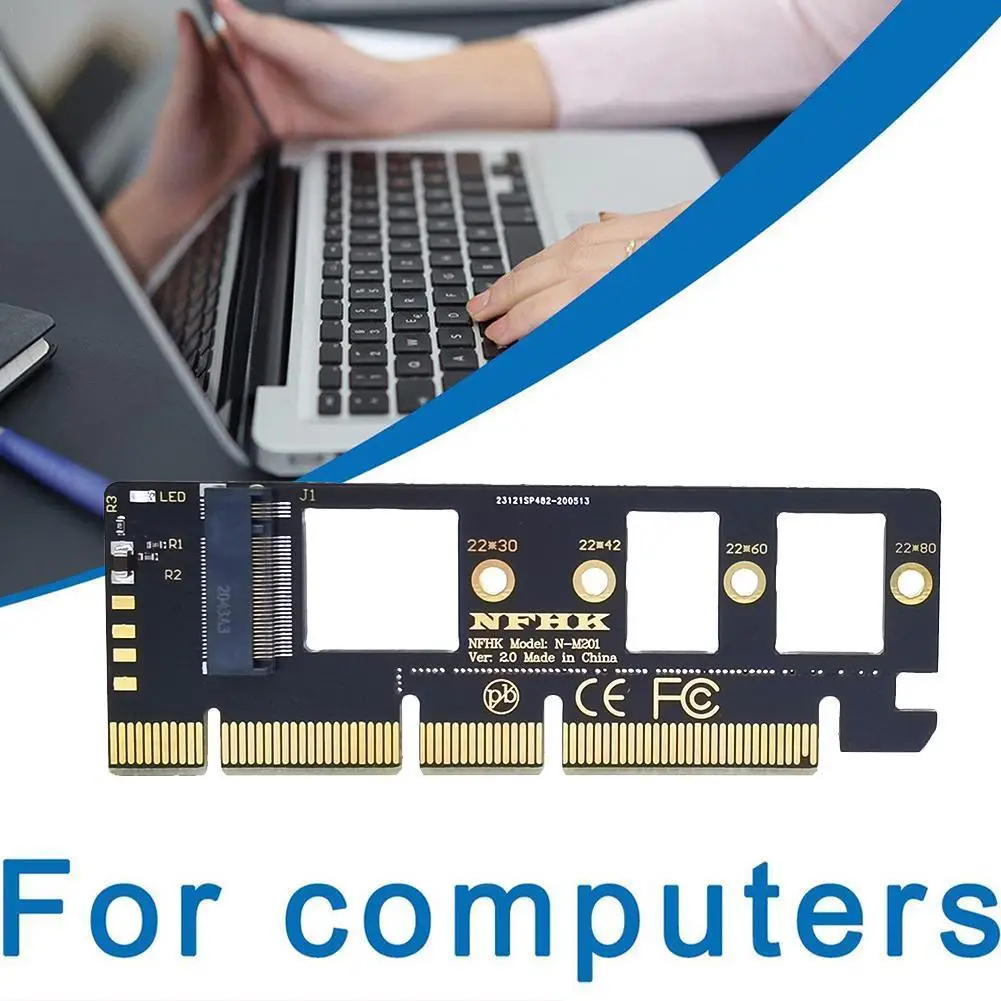 

M.2 NVMe/AHCI SSD PCIe X4 Adapter Riser Card Converter - Compatible With XP941, SM951, PM951, A110 SSD - NGFF M Key
