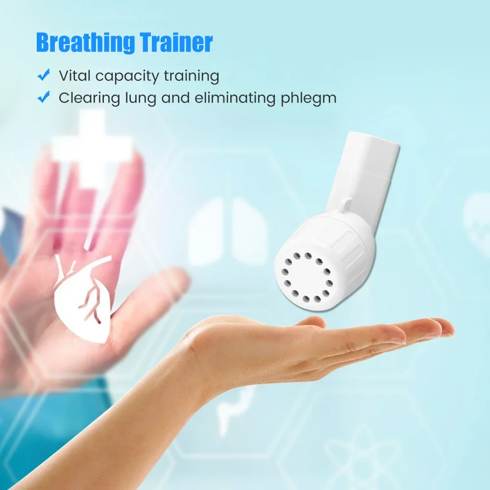 Breath Mucus Removal Device Lung Expander Strengthener Breathing Exercise Respiratory Muscle Trainer Phlegm Relief Clear Therapy