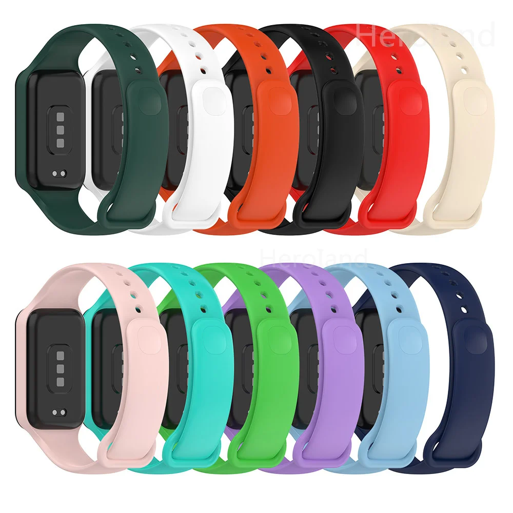 Fashion Silicone WatchBand For Xiaomi Band 8 Active SmartWatch Strap Wristbands Bracelet For Redmi band 2 Strap band2 WristBand