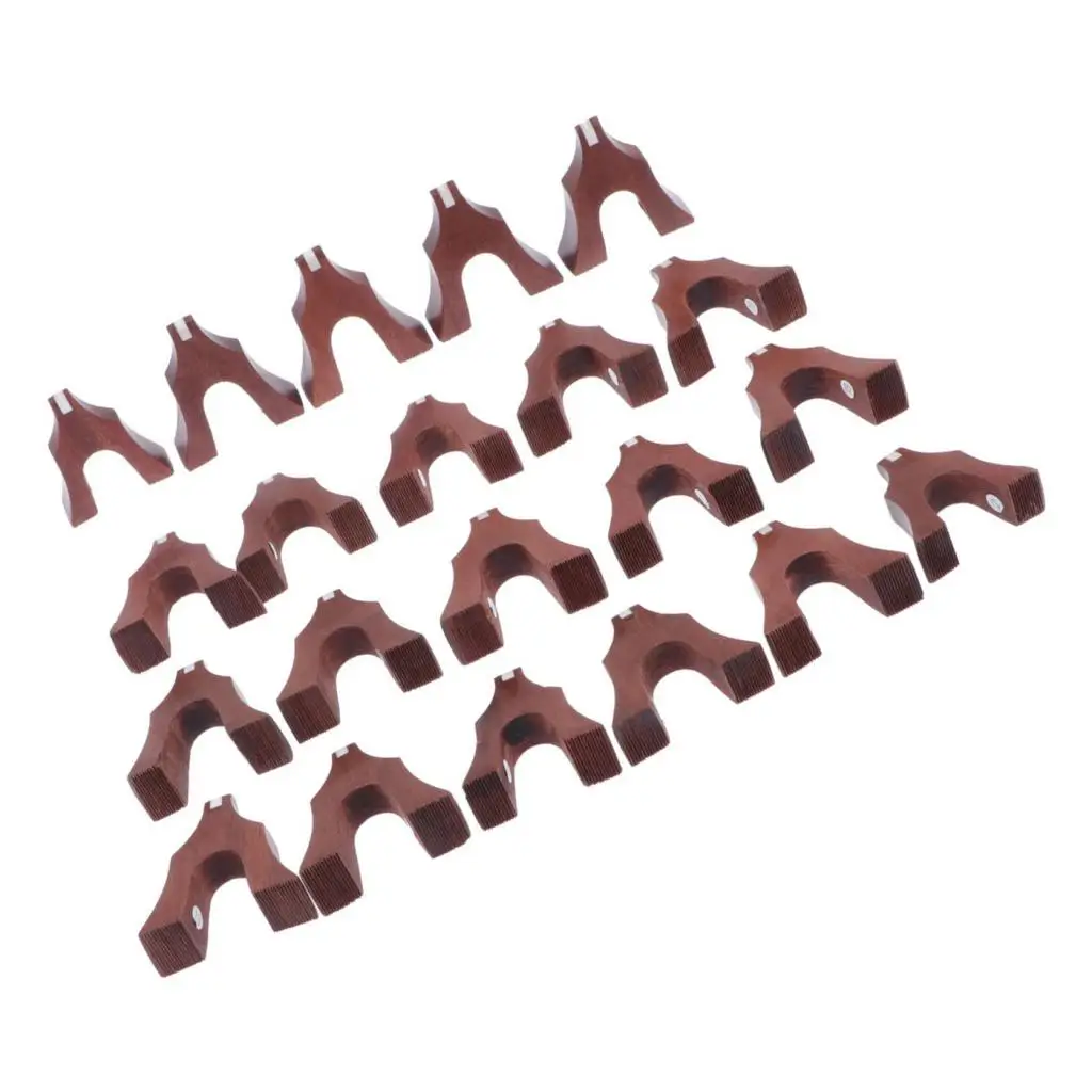 Professional Wooden Guzheng Bridges Set Chinese Zither Accessories Redwood