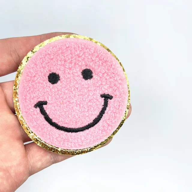 1Pc Sequin Chenille Embroidery Patches Rainbow/Lightning/Heart Patches Appliques Iron On Patches For Children Woman Clothes 
