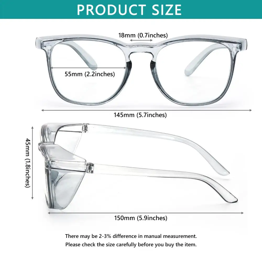 Enhanced Anti-Fog Blue Light Blocking Safety Glasses with UV400 Protection