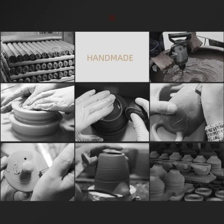 Description Picture 5 of item210ML Master Cup Hand-embossed High-end Ceramic Tea Set Cups Purple Pottery Kung Fu Tea Cup Ceramics Teaware  Cup for tea