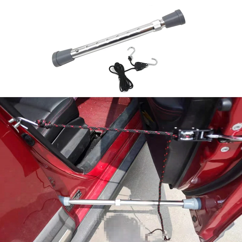 Car Dent Repair Tool Auxiliary Hood Door Aluminum Alloy Support Rod Pull Rope Retractable Top Rod